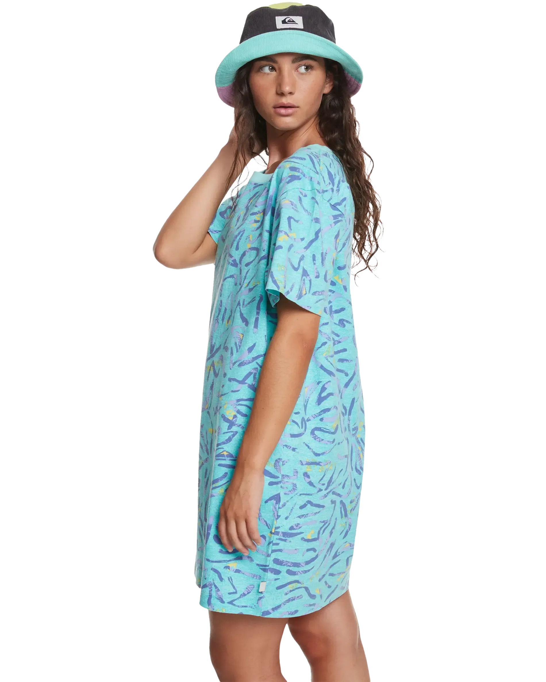 Heritage Days T-Shirt Dress in Aqua Sky Strange Daze