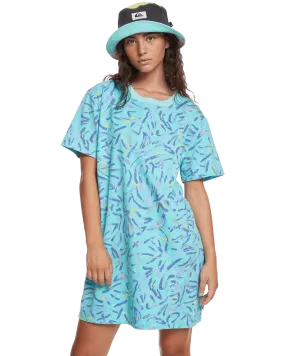 Heritage Days T-Shirt Dress in Aqua Sky Strange Daze