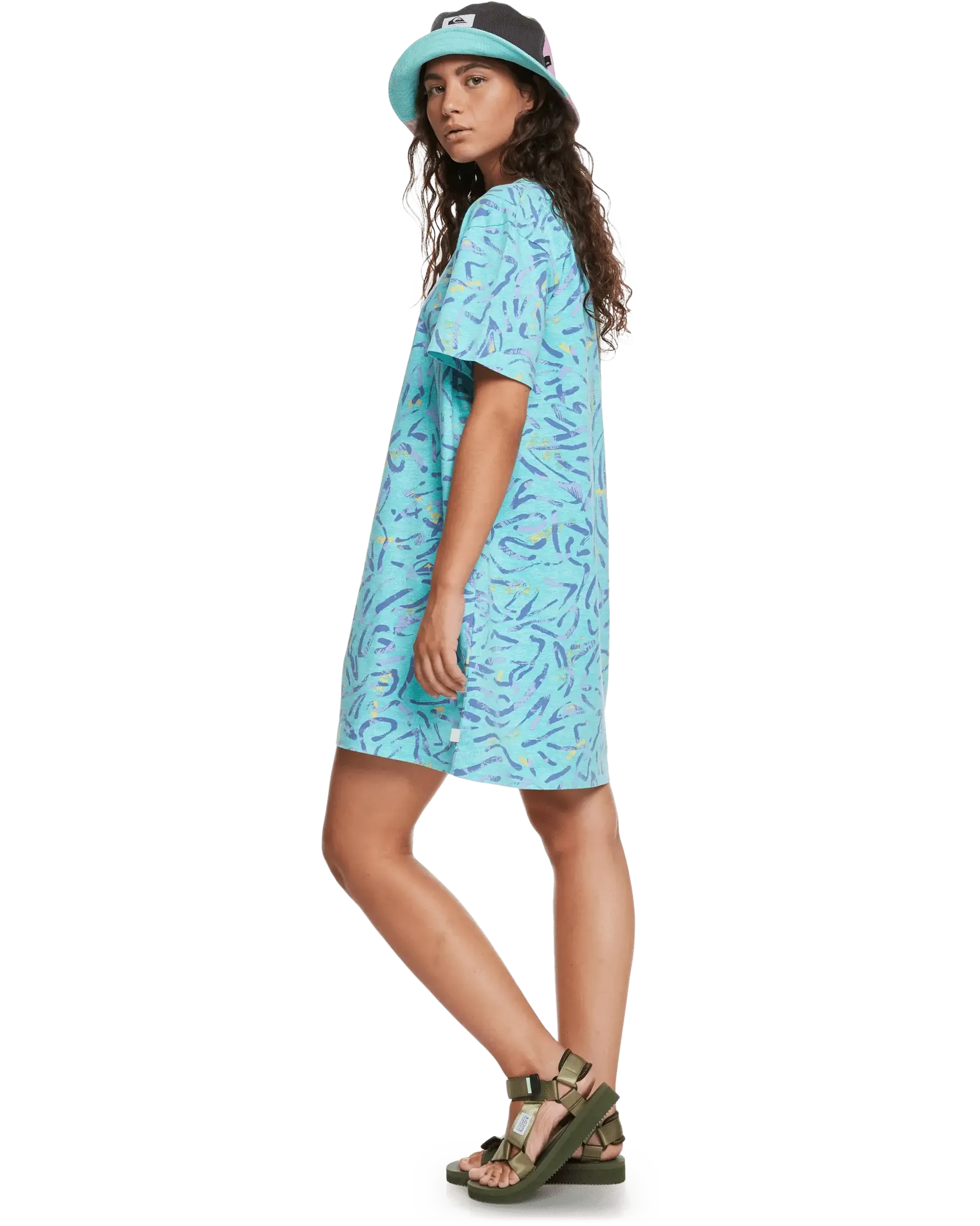 Heritage Days T-Shirt Dress in Aqua Sky Strange Daze