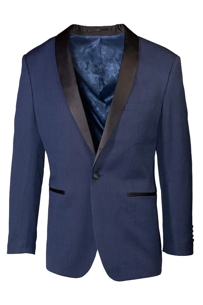 Indigo Pindot Tuxedo Jacket (Separates)