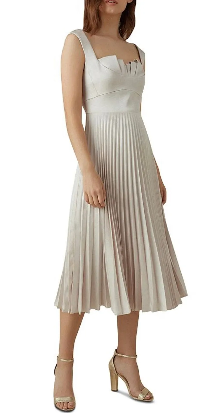 Karen Millen Pleated Satin Dress