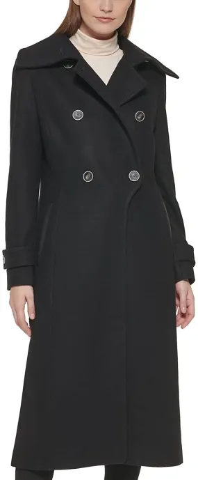 Kenneth Cole New York Womenâ€™s Double Breasted Luxury Wool-Blend Full Length Maxi Coat