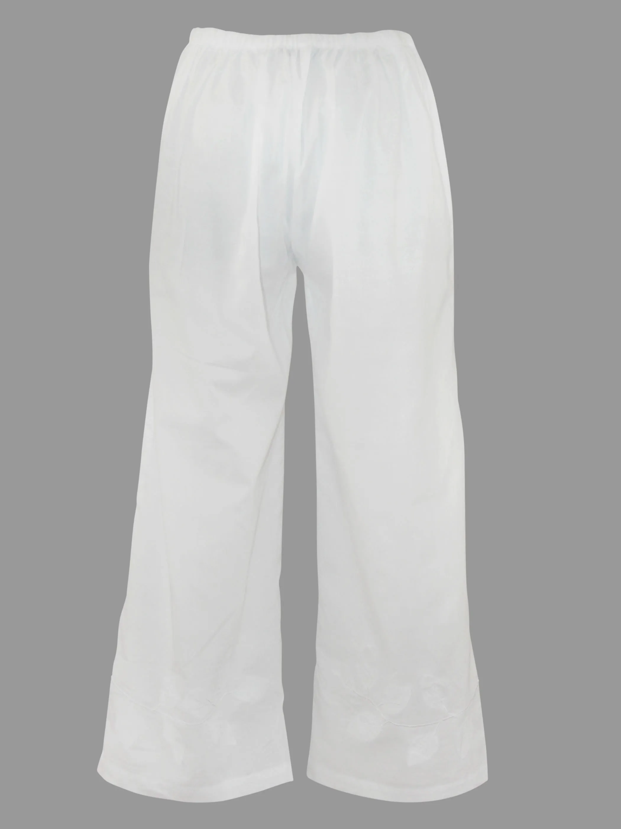 Lani  White Cotton Yoga Pants