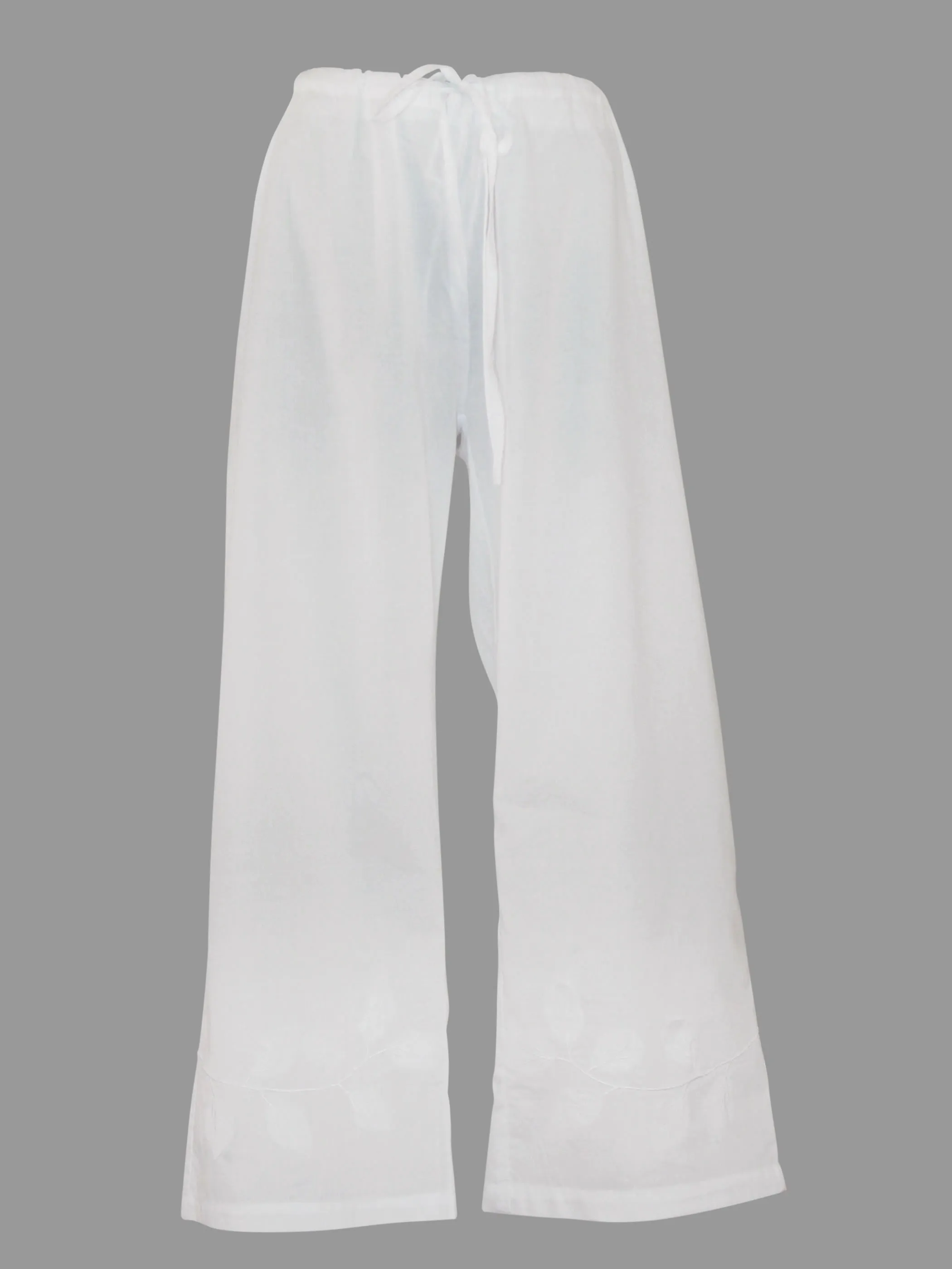 Lani  White Cotton Yoga Pants