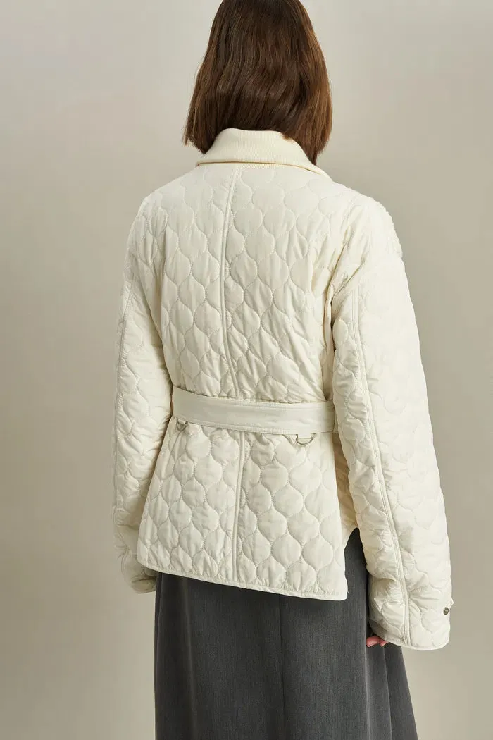 Lizzie Quilted Jacket in Faux Shearling