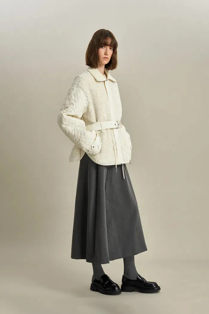 Lizzie Quilted Jacket in Faux Shearling