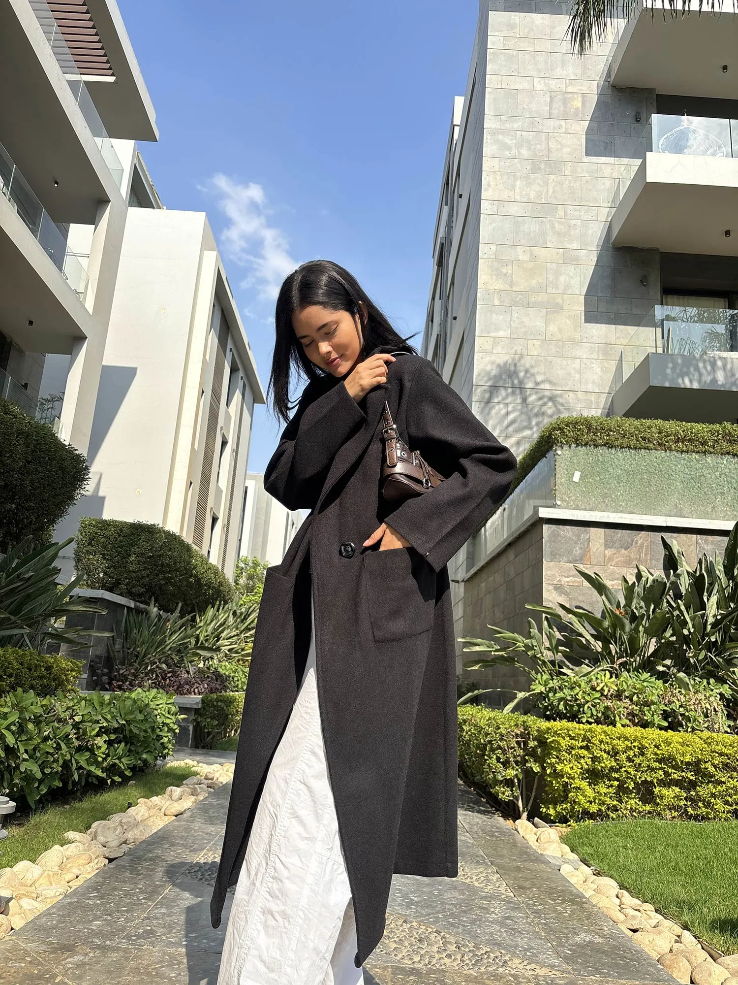 Long Wool Coat - Leocansa