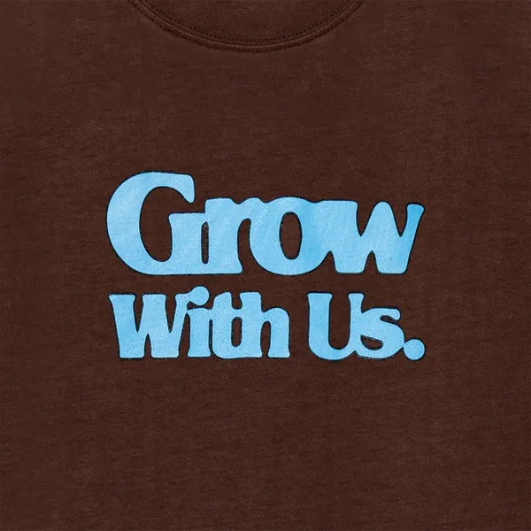 Market Grow With Us T-Shirt - Brown