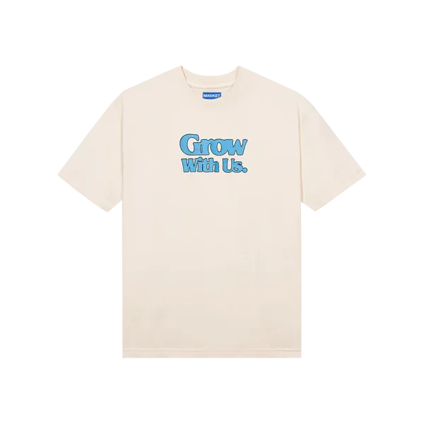 Market Grow With Us T-Shirt - Ecru