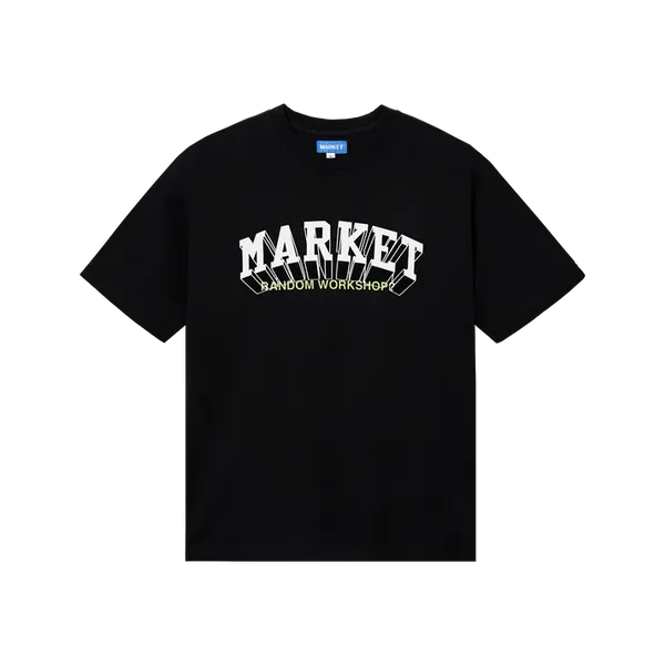 Market Super Market T-Shirt - Washed Black