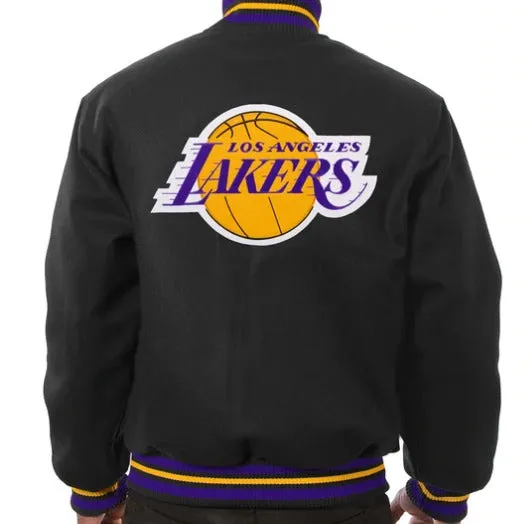 Mens Lakers Wool Black Jacket