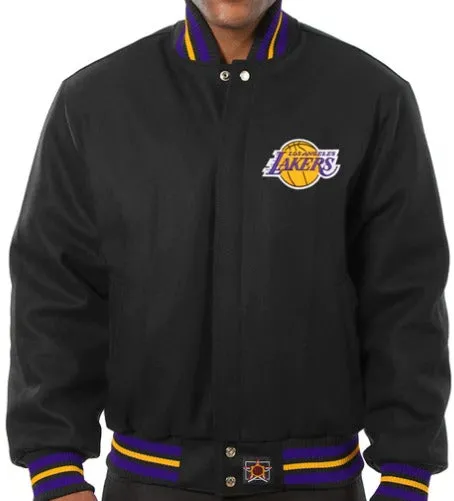 Mens Lakers Wool Black Jacket