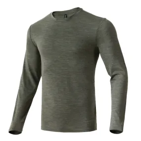 Men's Merino 160g Base Layer Top Light Olive