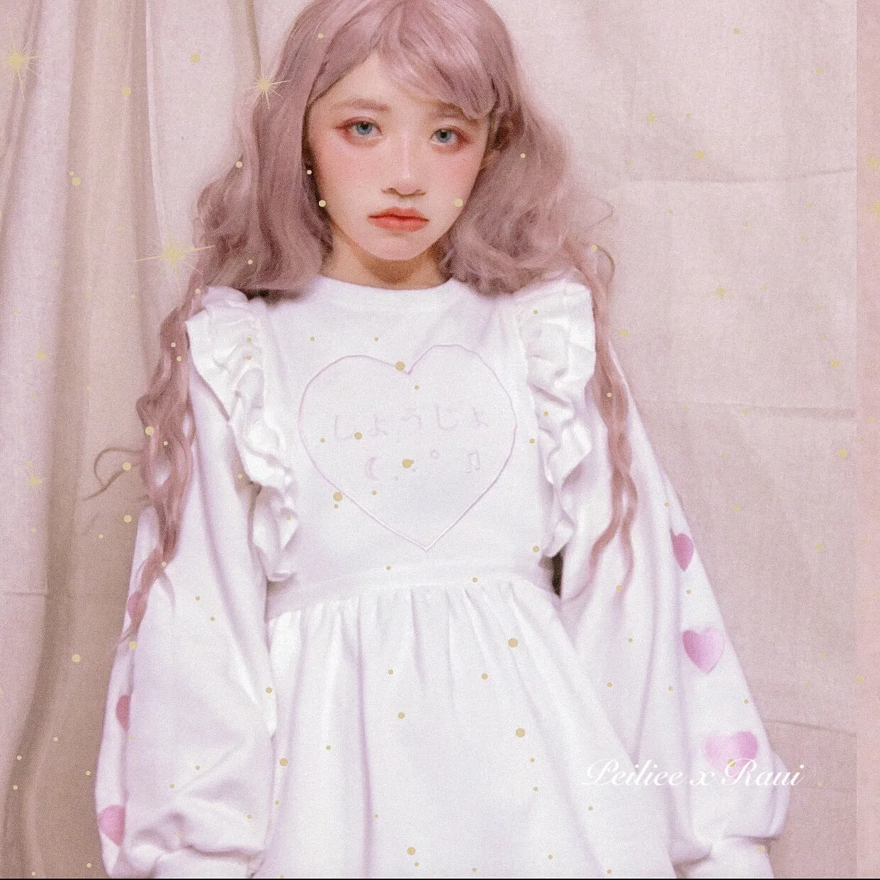 [Mid Season SALE] When Cotton Candy Met Peach Mousse Long Sleeve babydoll dress