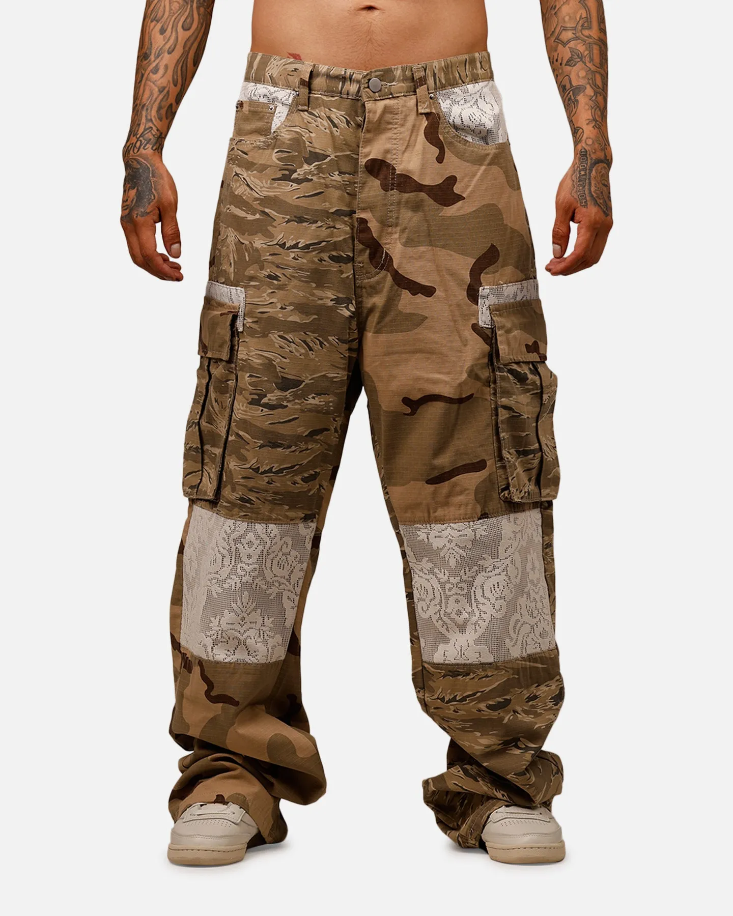 MNML Ultra Baggy Camo Ripstop Cargo Pants Multi