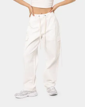 MNML Women's Baggy Cargo Pants Off White