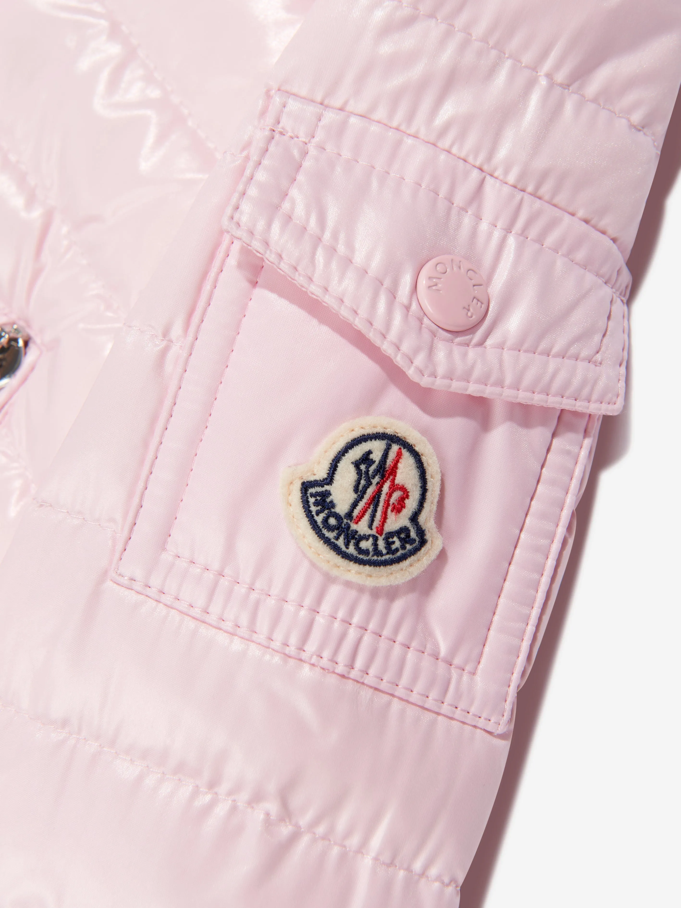 Moncler Enfant Baby Girls Down Padded Paulas Jacket in Pink