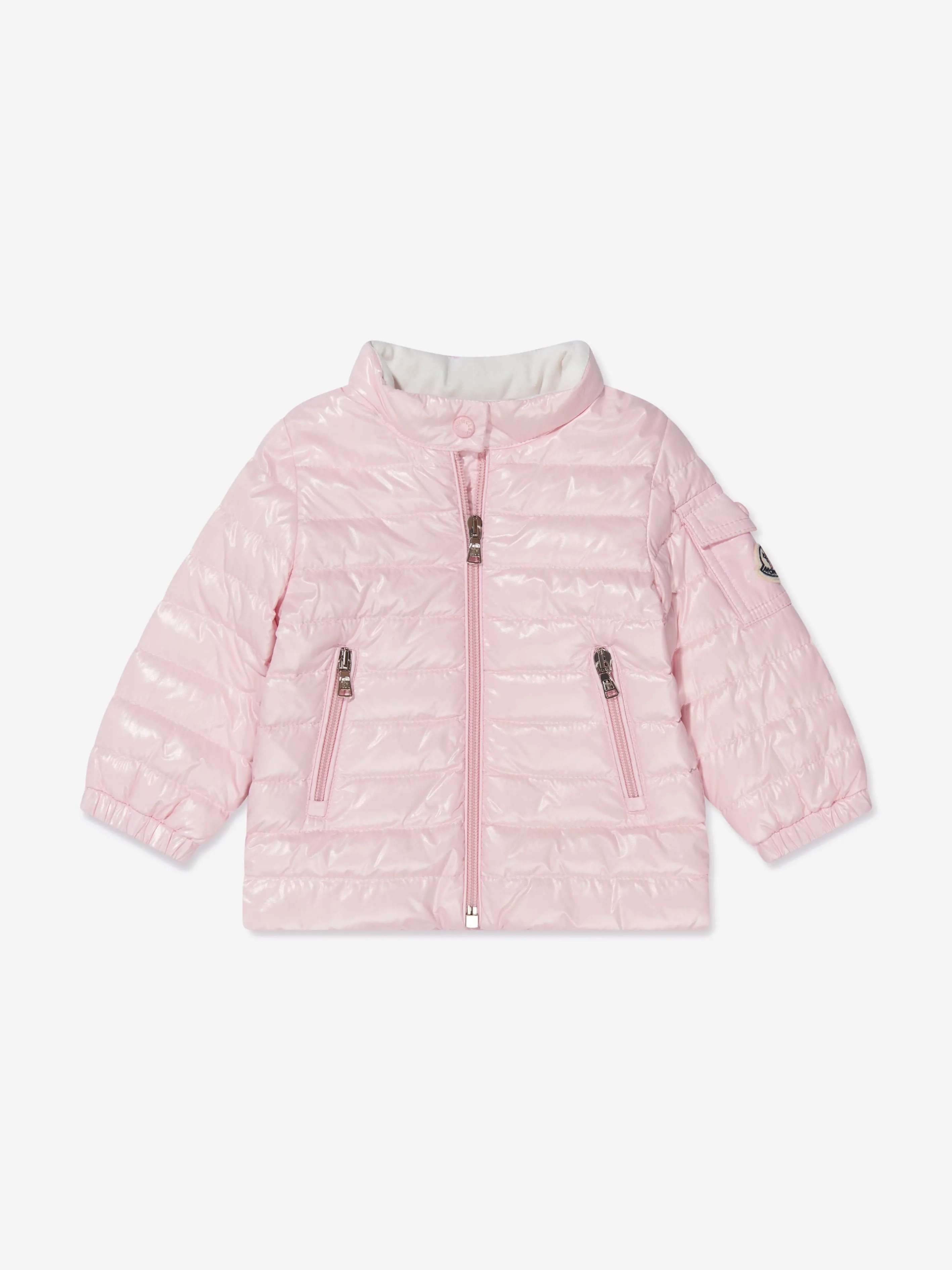 Moncler Enfant Baby Girls Down Padded Paulas Jacket in Pink