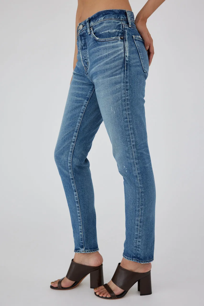 Moussy MV Avenal Tapered-Mid Denim in Blue