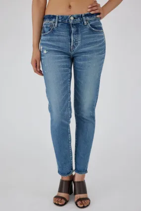 Moussy MV Avenal Tapered-Mid Denim in Blue