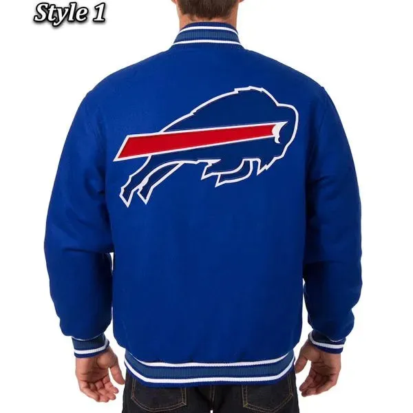 NFL Buffalo Bills Royal Varsity Wool Jacket For Men and Women