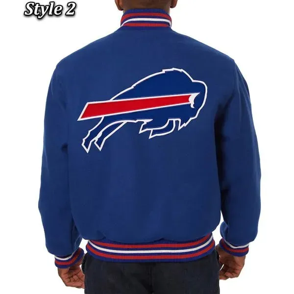 NFL Buffalo Bills Royal Varsity Wool Jacket For Men and Women