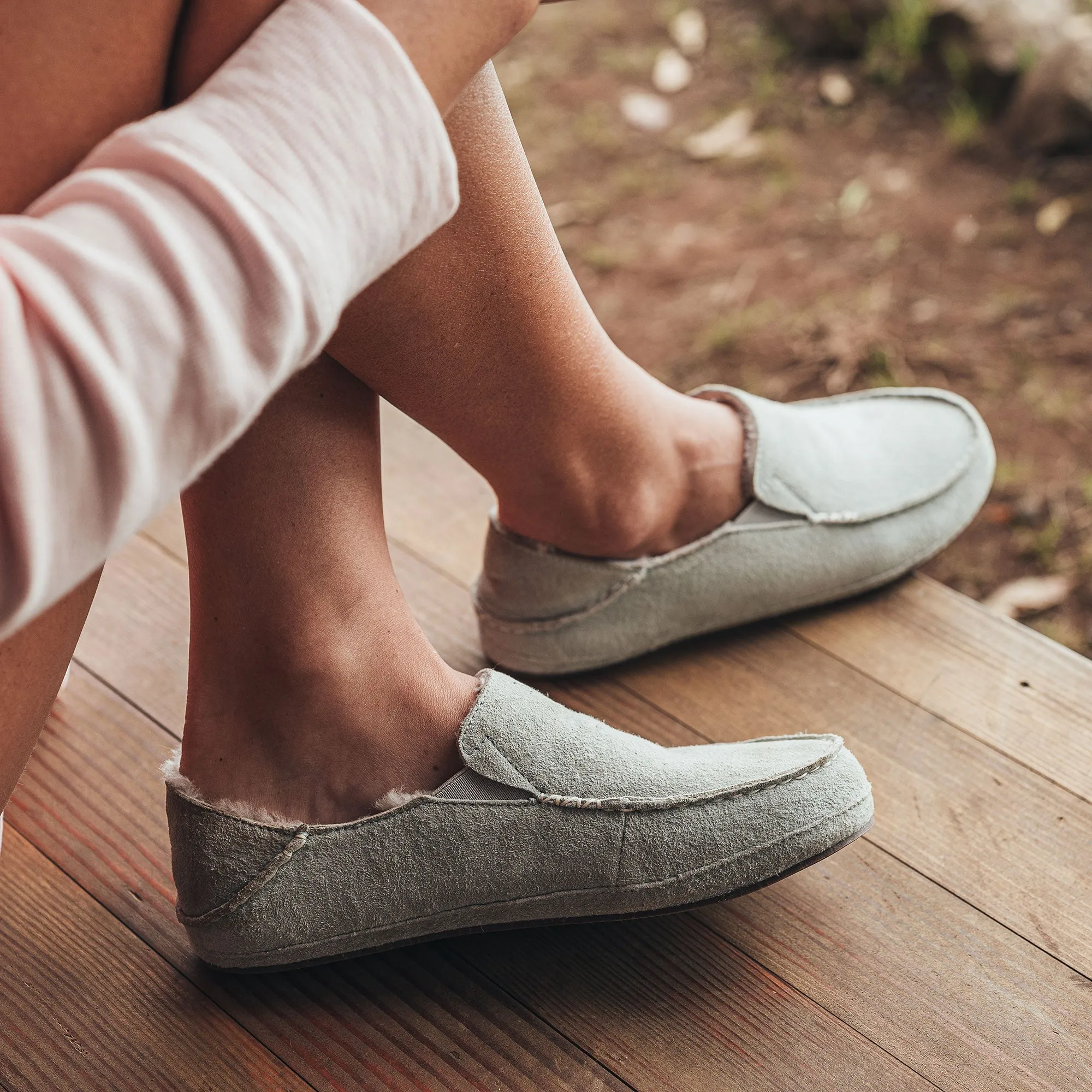 Nohea Slipper - Pale Grey