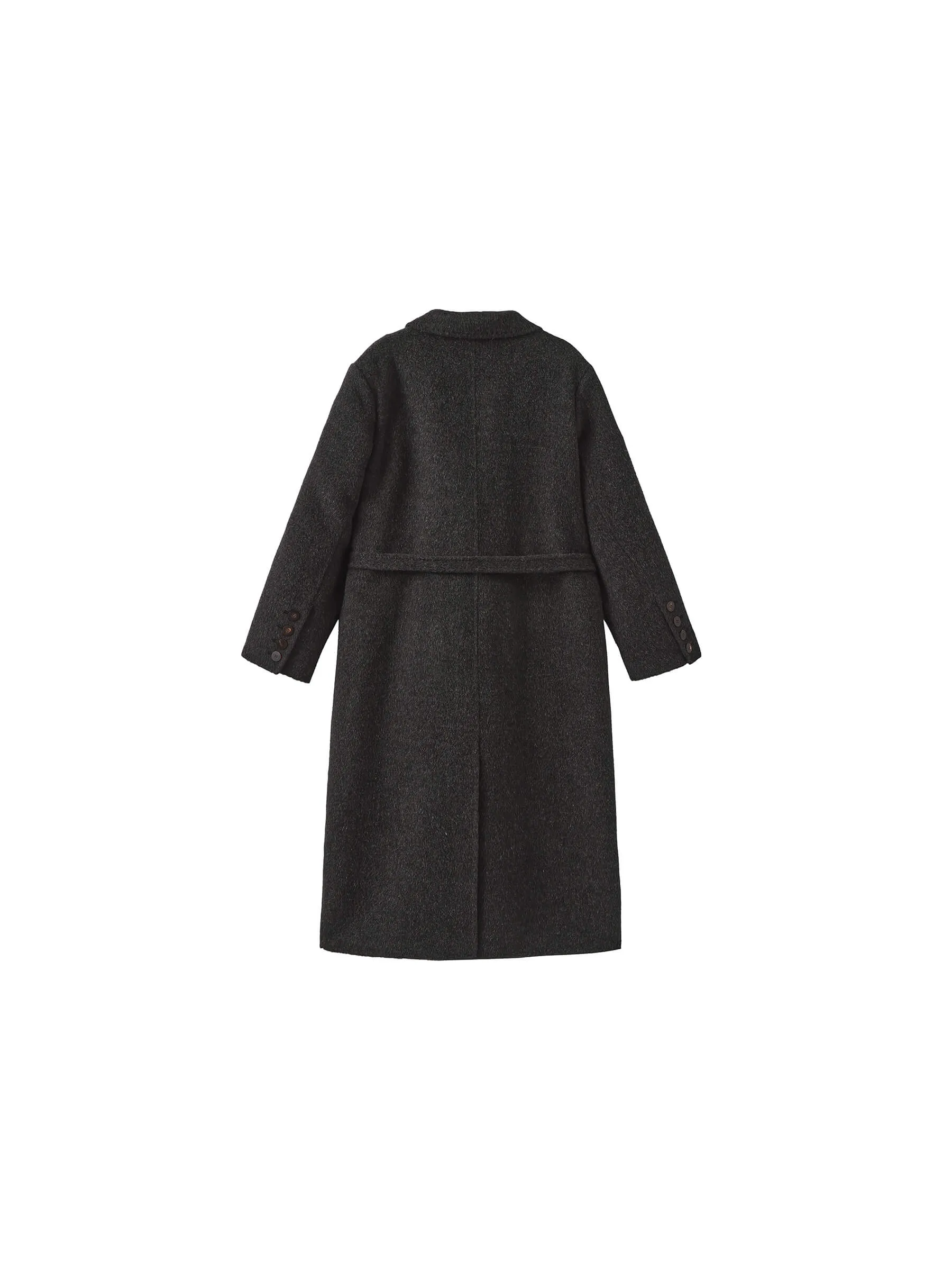 ONE BY CUBIC Straight Wool Blend Long Coat