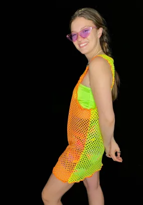 Orange & Yellow Fishnet Tank