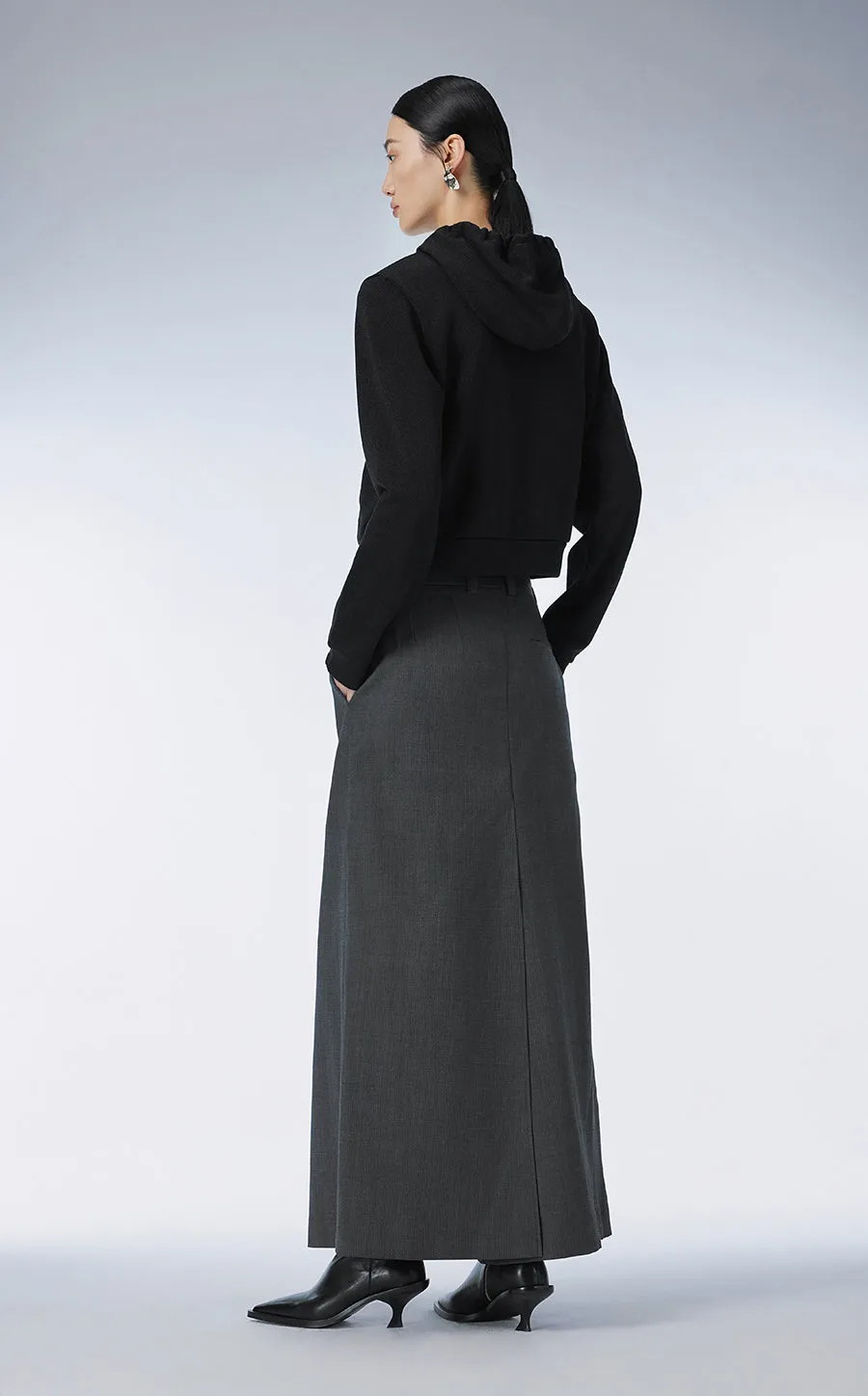 Pants / JNBY Extra Long Wide Leg Wool Pants