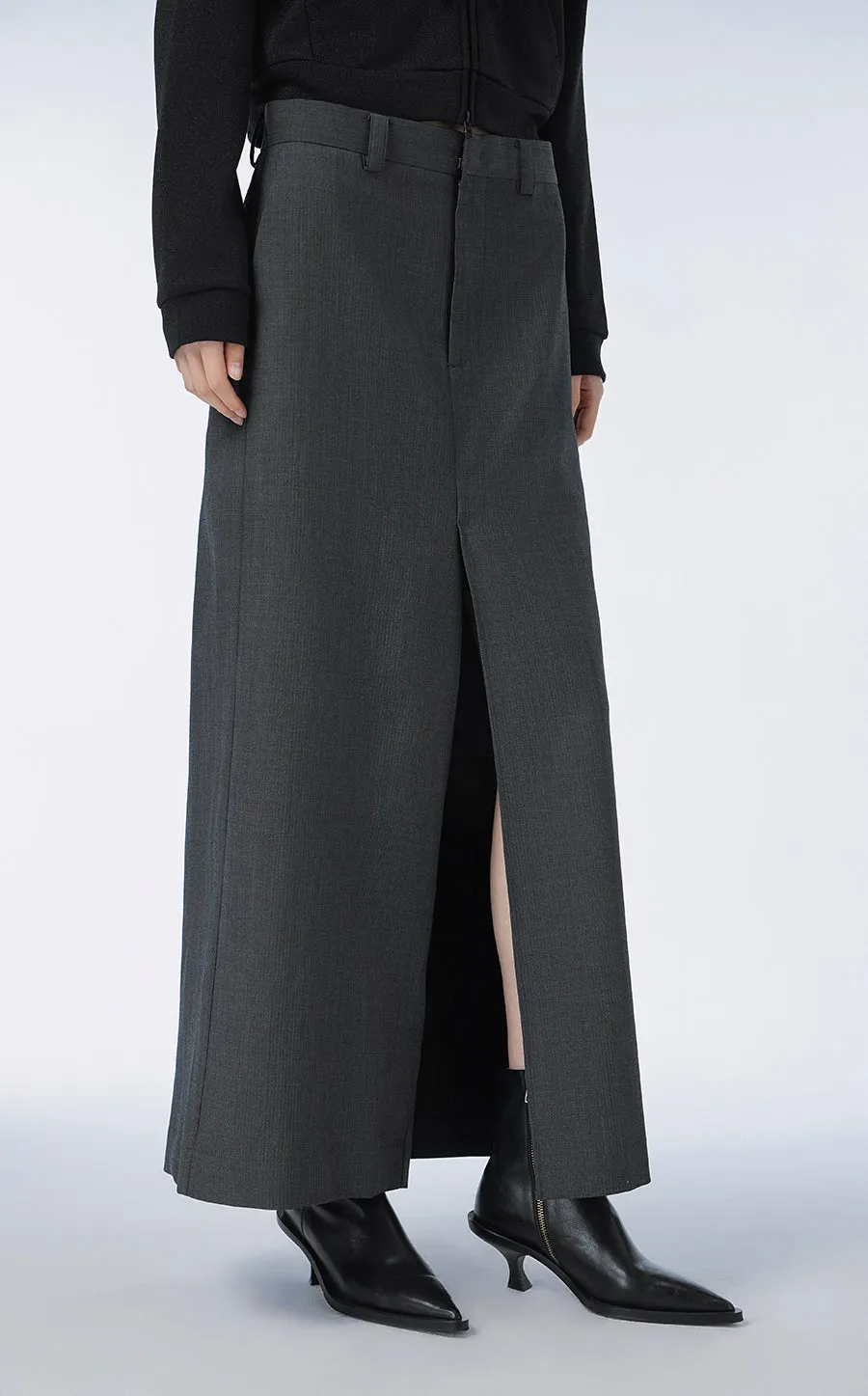 Pants / JNBY Extra Long Wide Leg Wool Pants