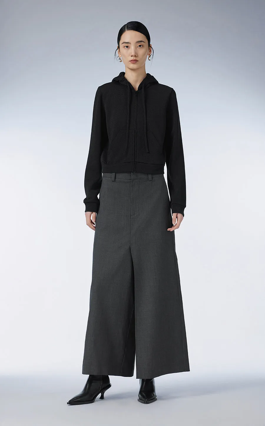 Pants / JNBY Extra Long Wide Leg Wool Pants