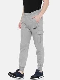 Puma Men Grey Melange Solid ESS  Pocket Joggers