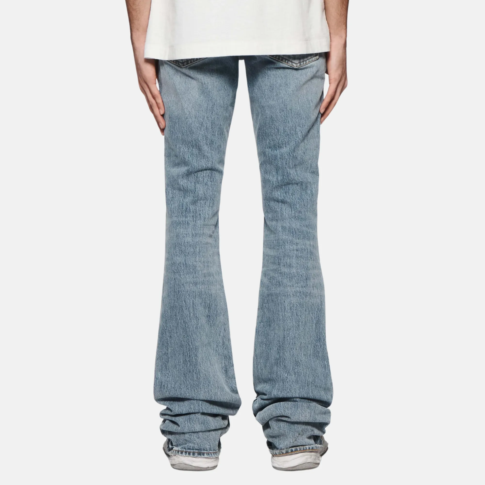 Purple Brand Super Stack Flare Powdered Woad Jeans