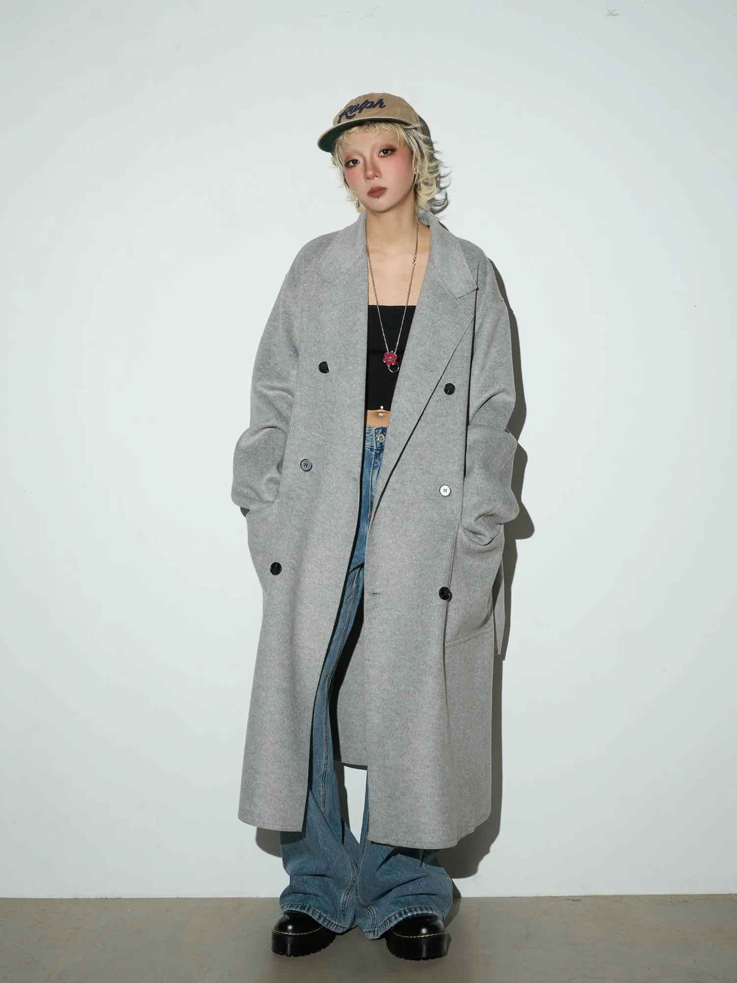 QS176B wool long coat