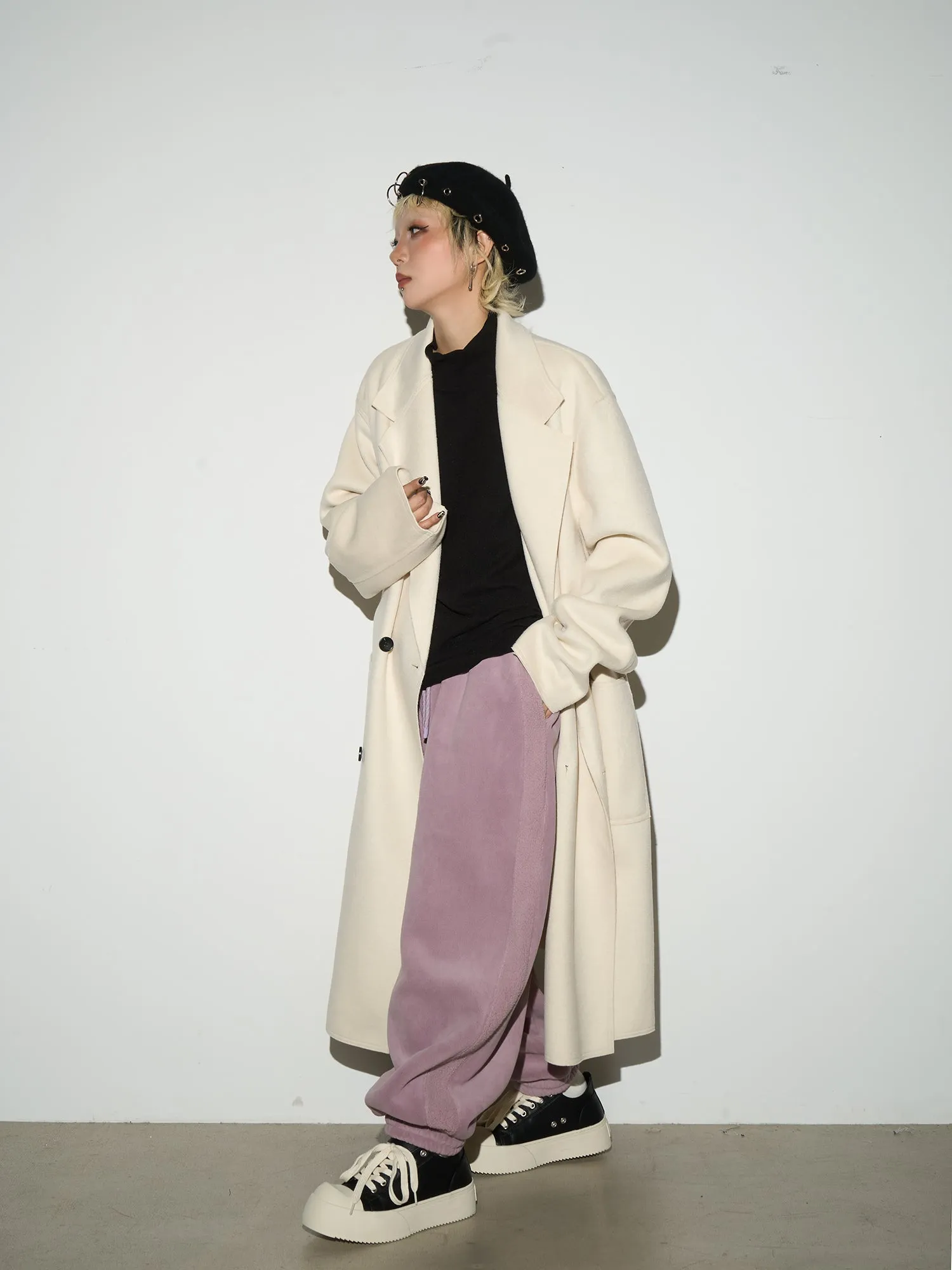 QS176B wool long coat