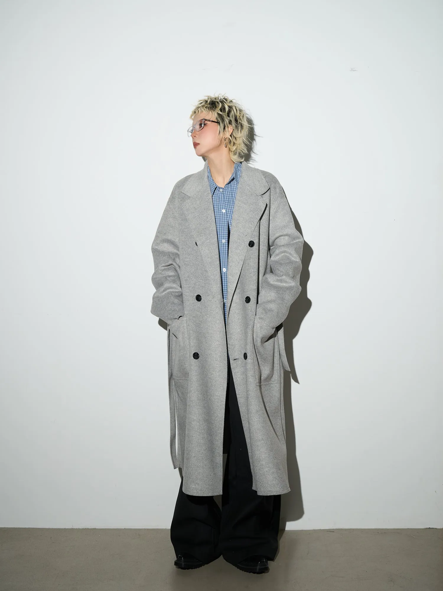 QS176B wool long coat