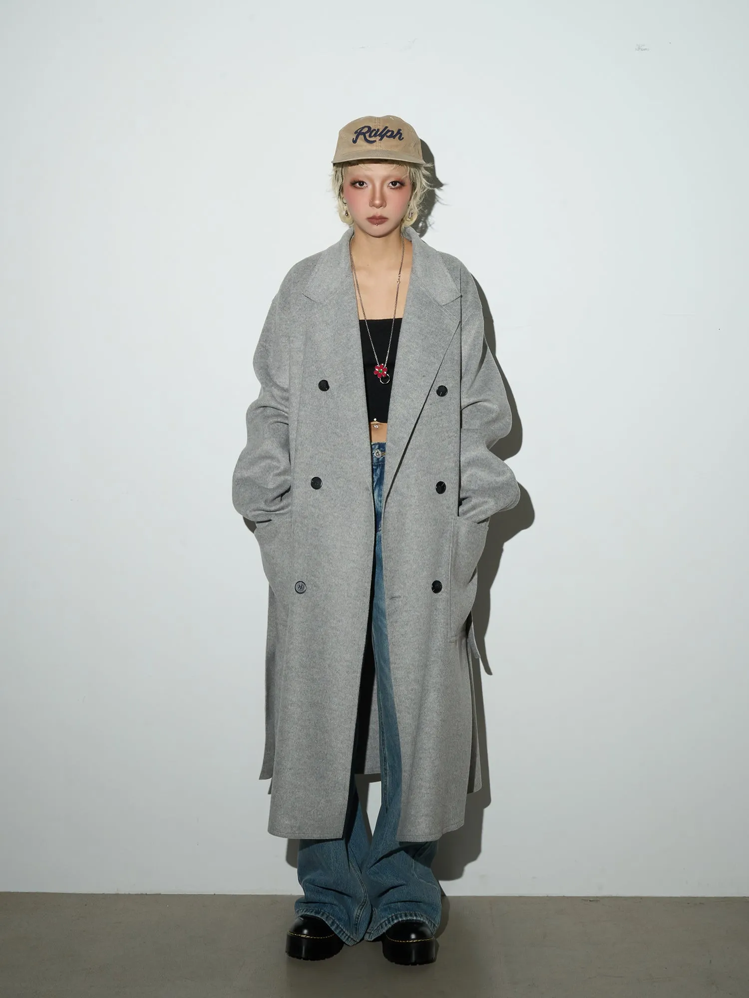 QS176B wool long coat