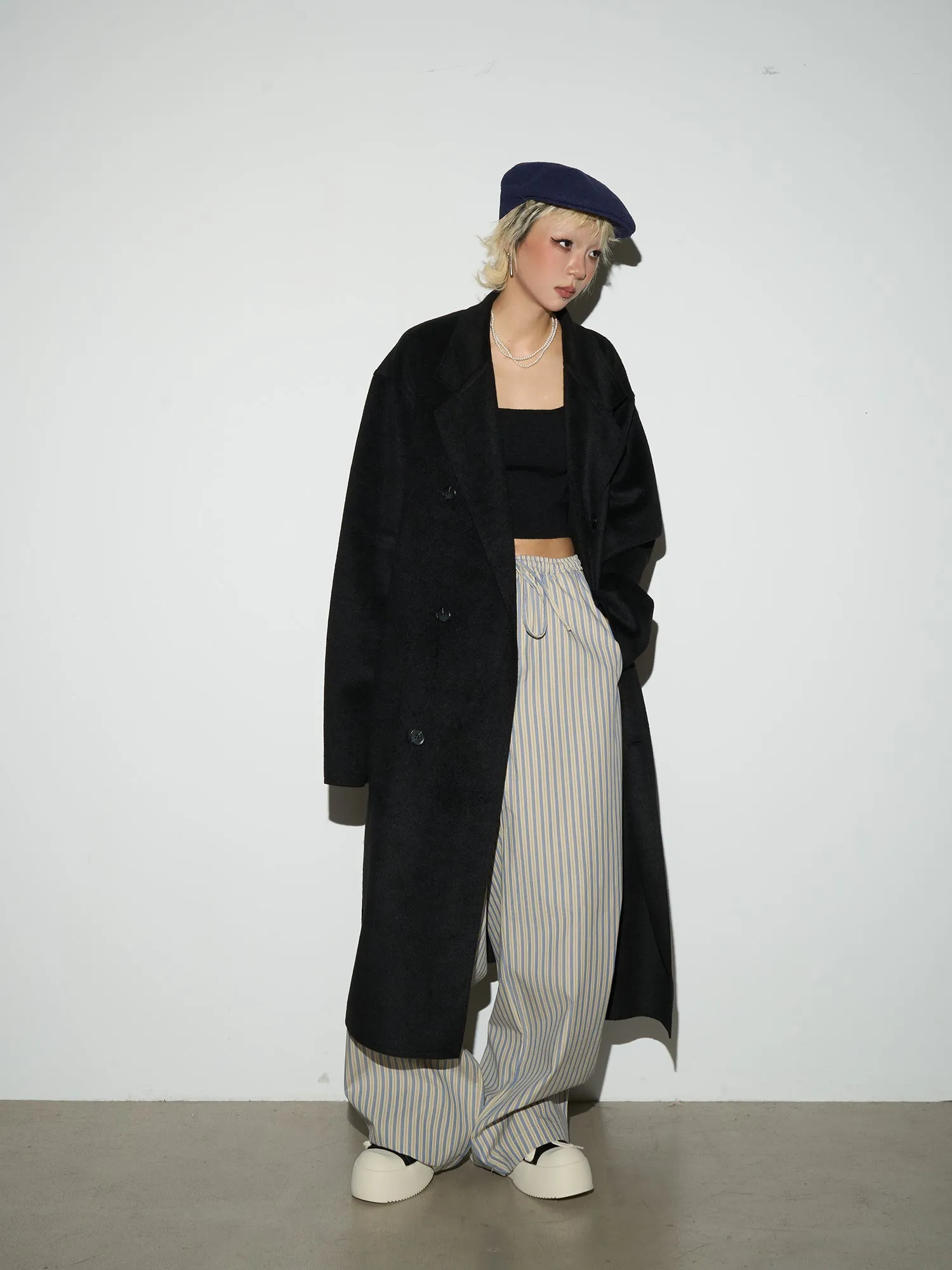 QS176B wool long coat