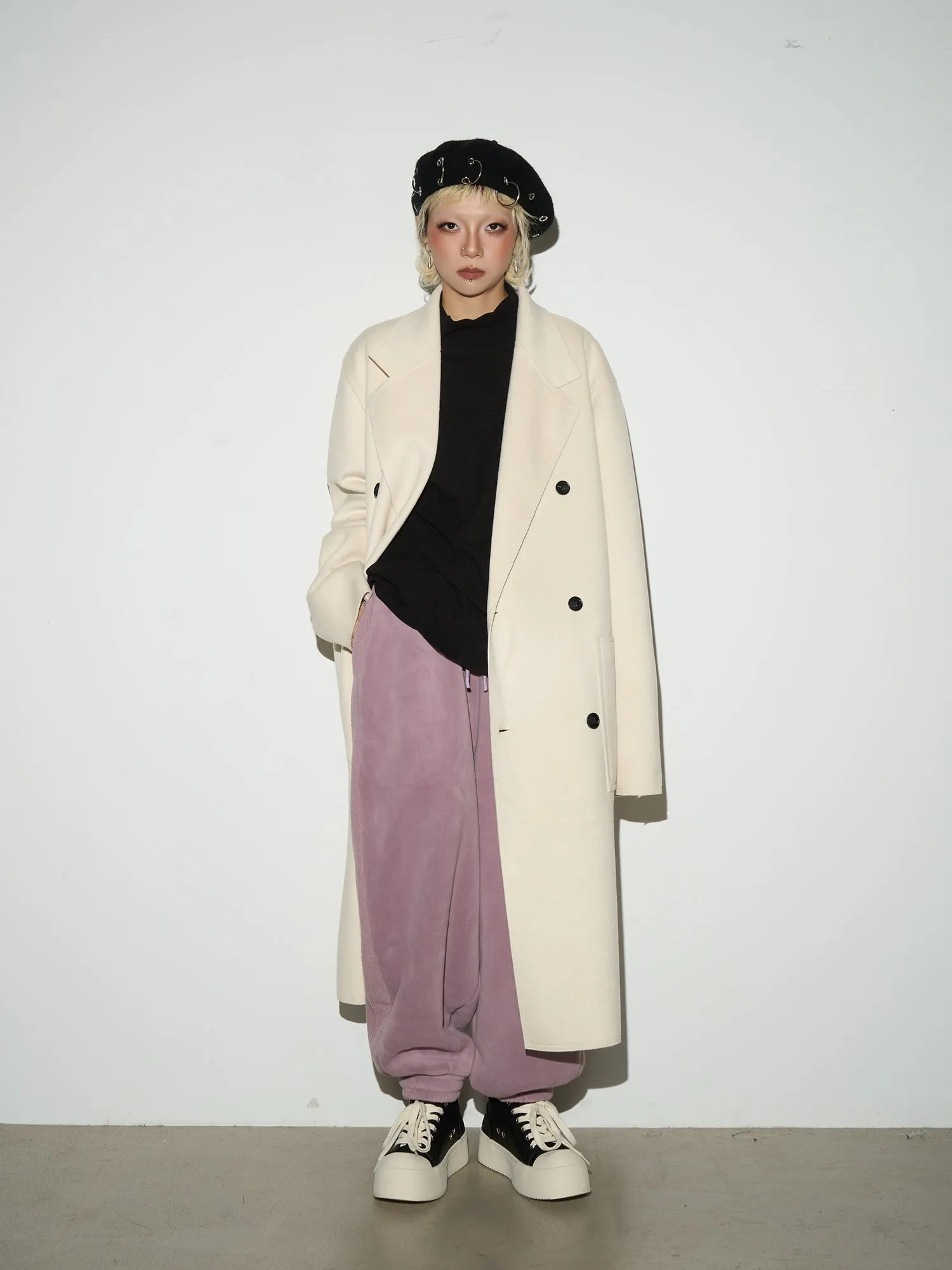 QS176B wool long coat