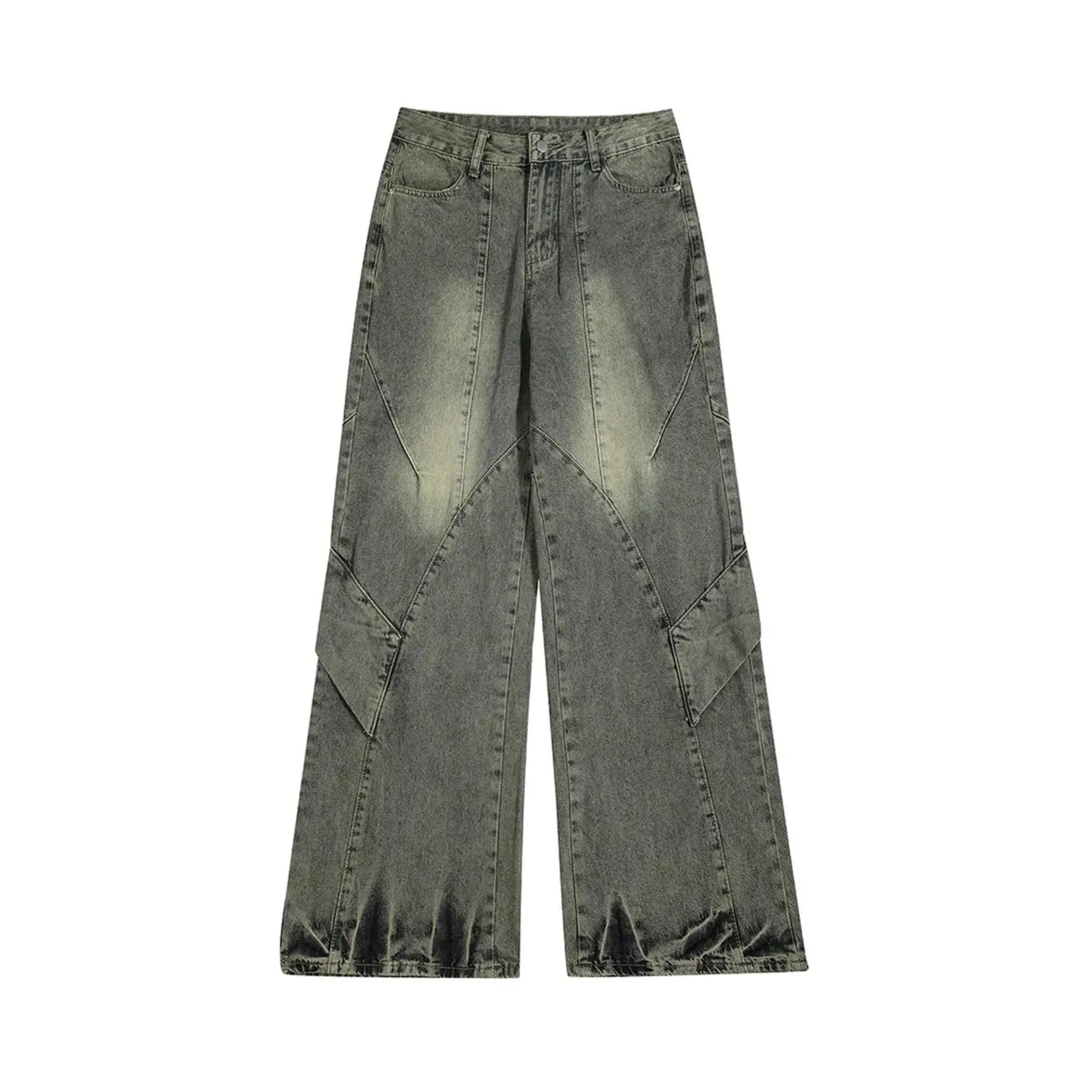 Retro Patch Denim Pants