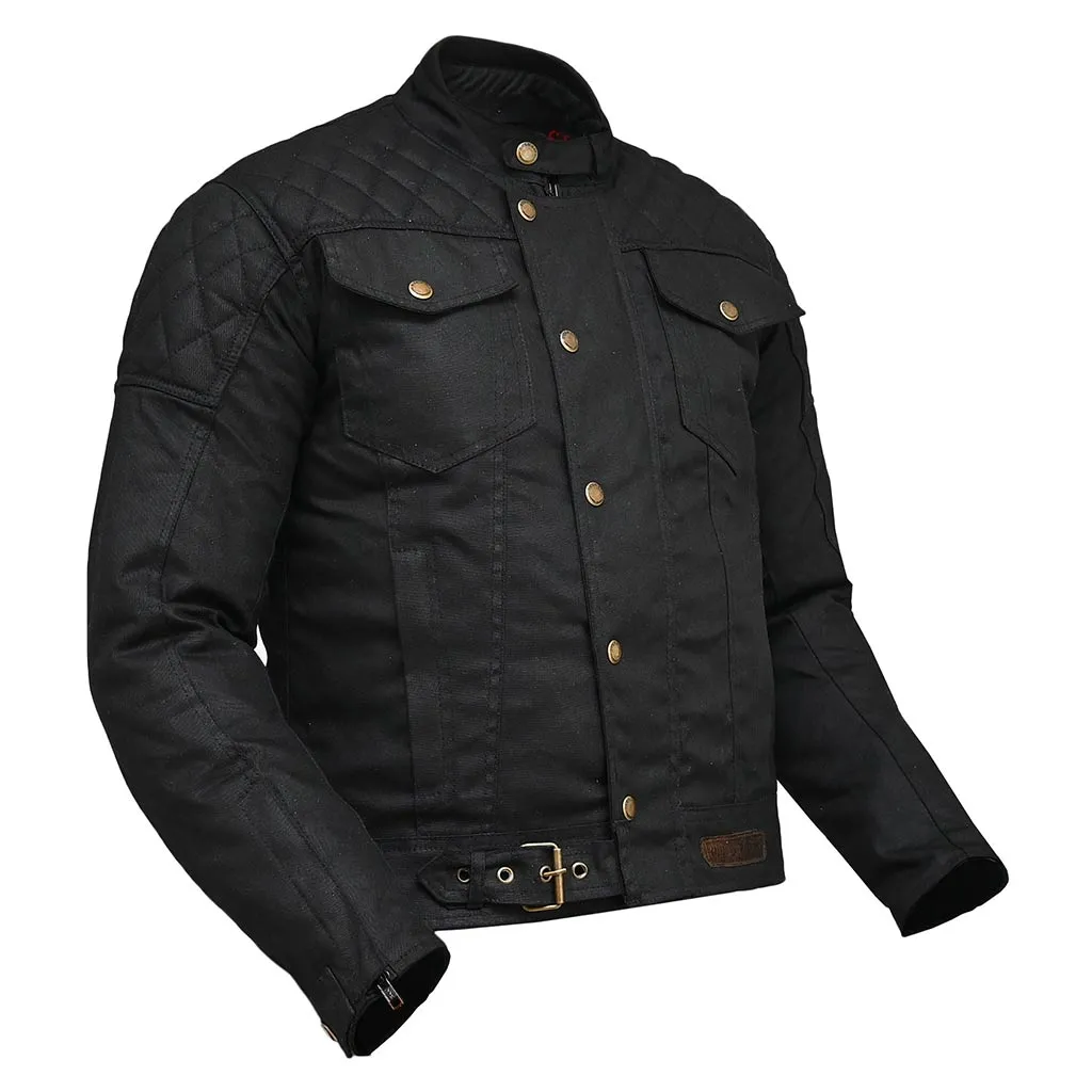 RIDERACT® Stellar Waxed Cotton Textile Waterproof Motorcycle Jackets