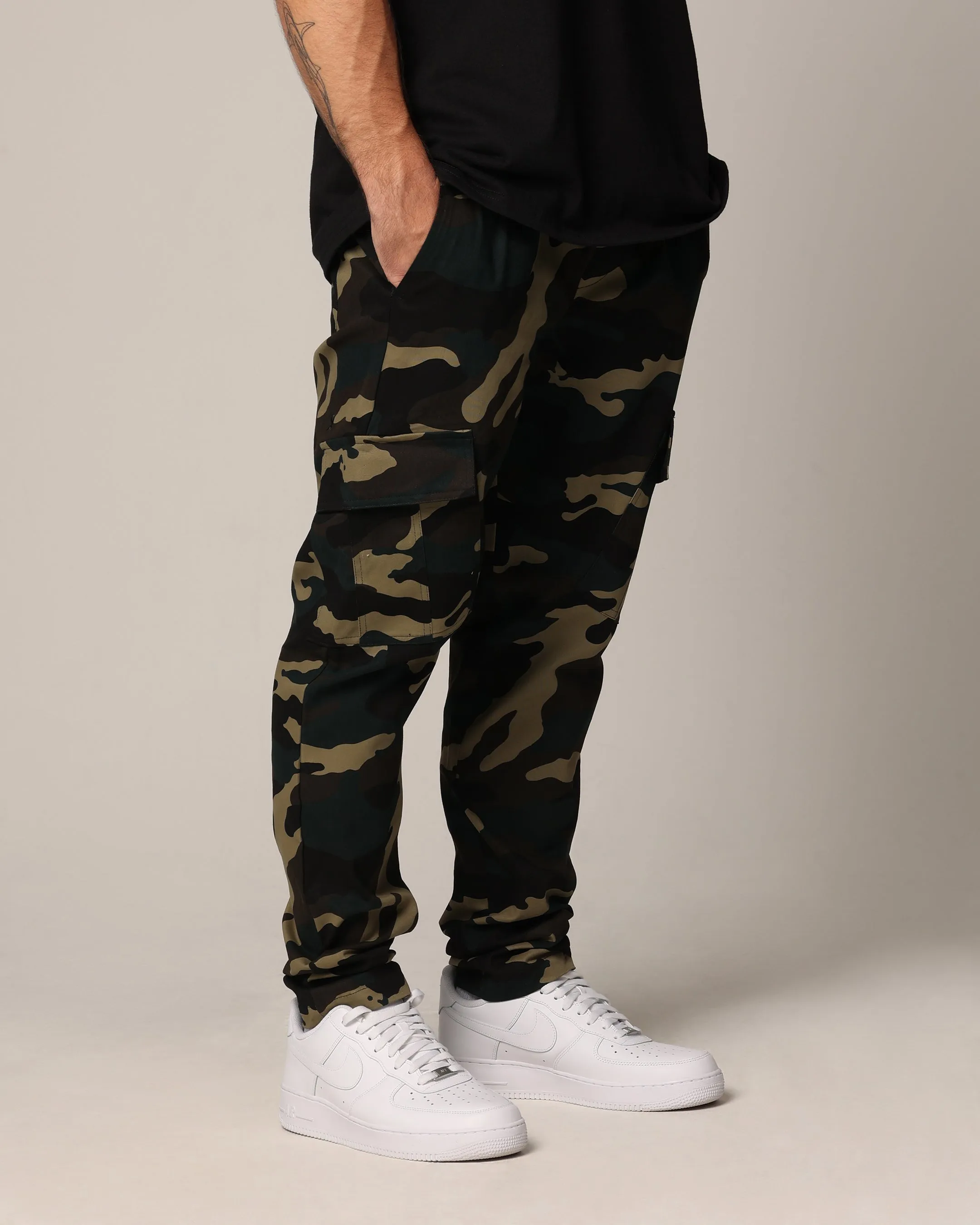 Saint Morta Tapered Cargo Pants Woodland Camo