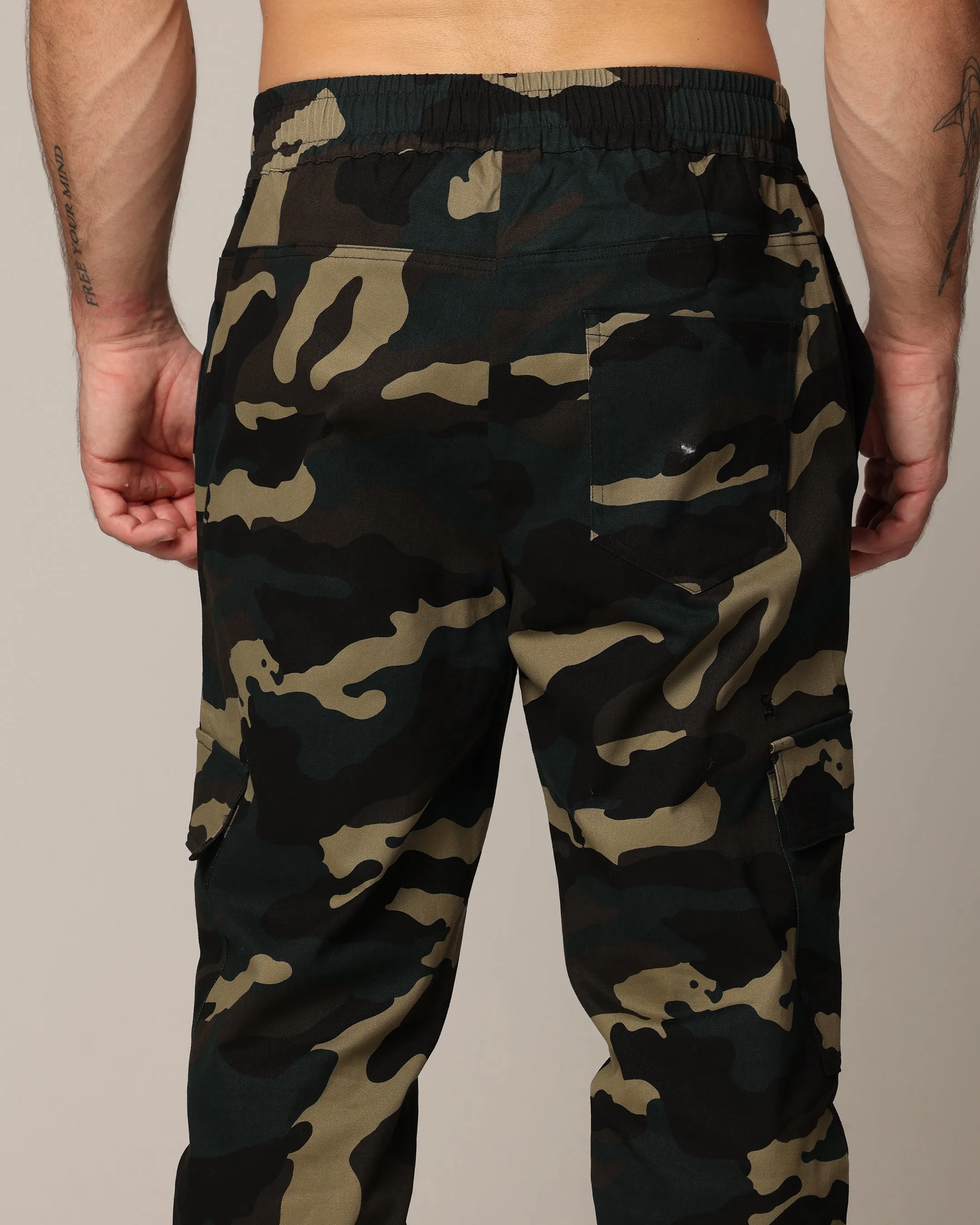 Saint Morta Tapered Cargo Pants Woodland Camo