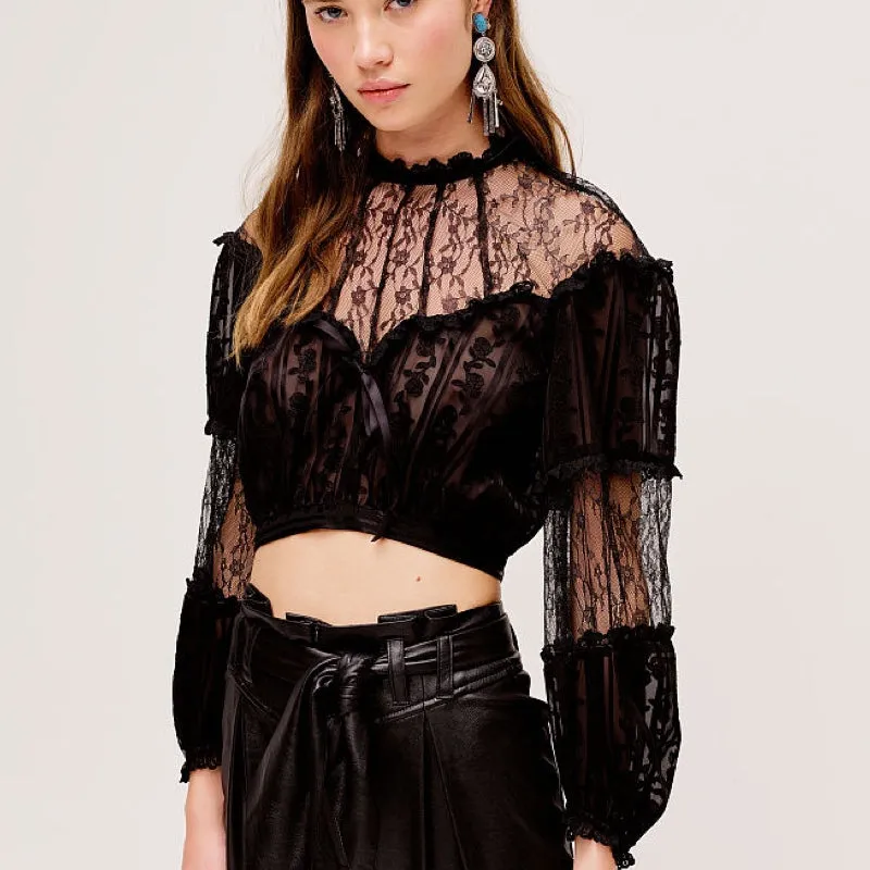 Scarlet Crop Top Black