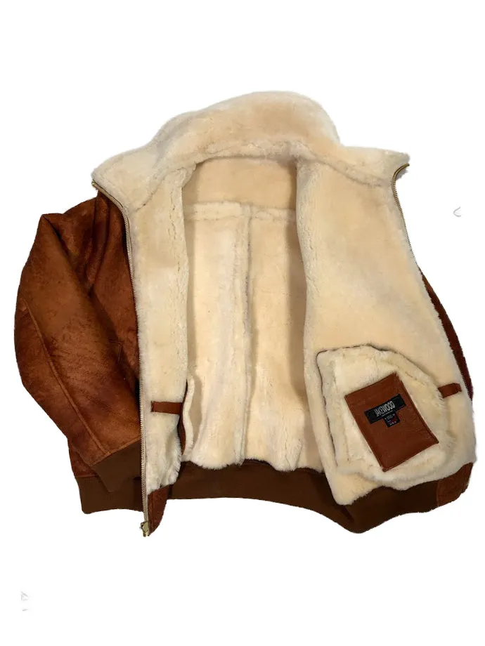 Sheepskin Shearling Bomber Jacket Style #5500