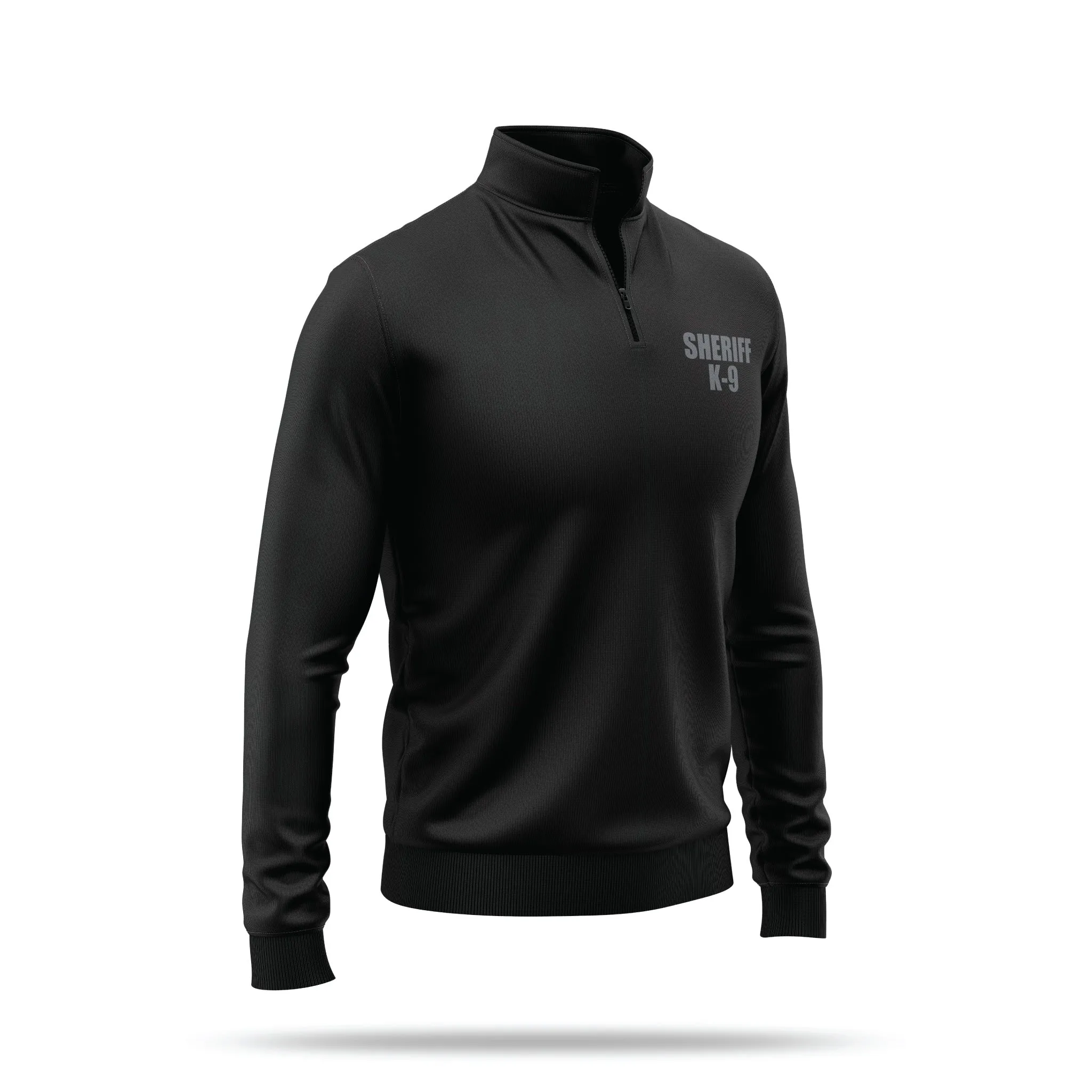 [SHERIFF K9] Reflective Performance Quarter Zip [BLK/REF]