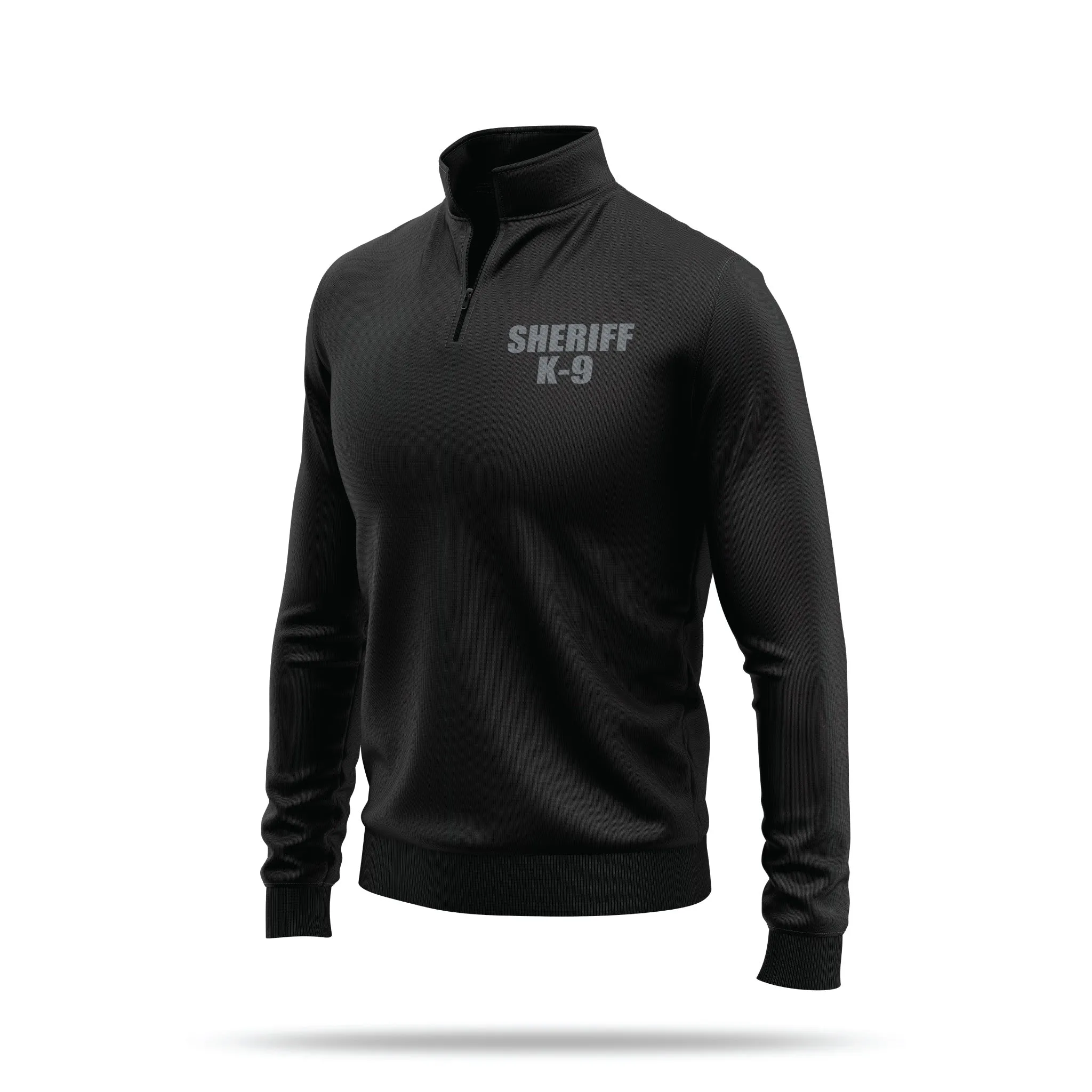 [SHERIFF K9] Reflective Performance Quarter Zip [BLK/REF]