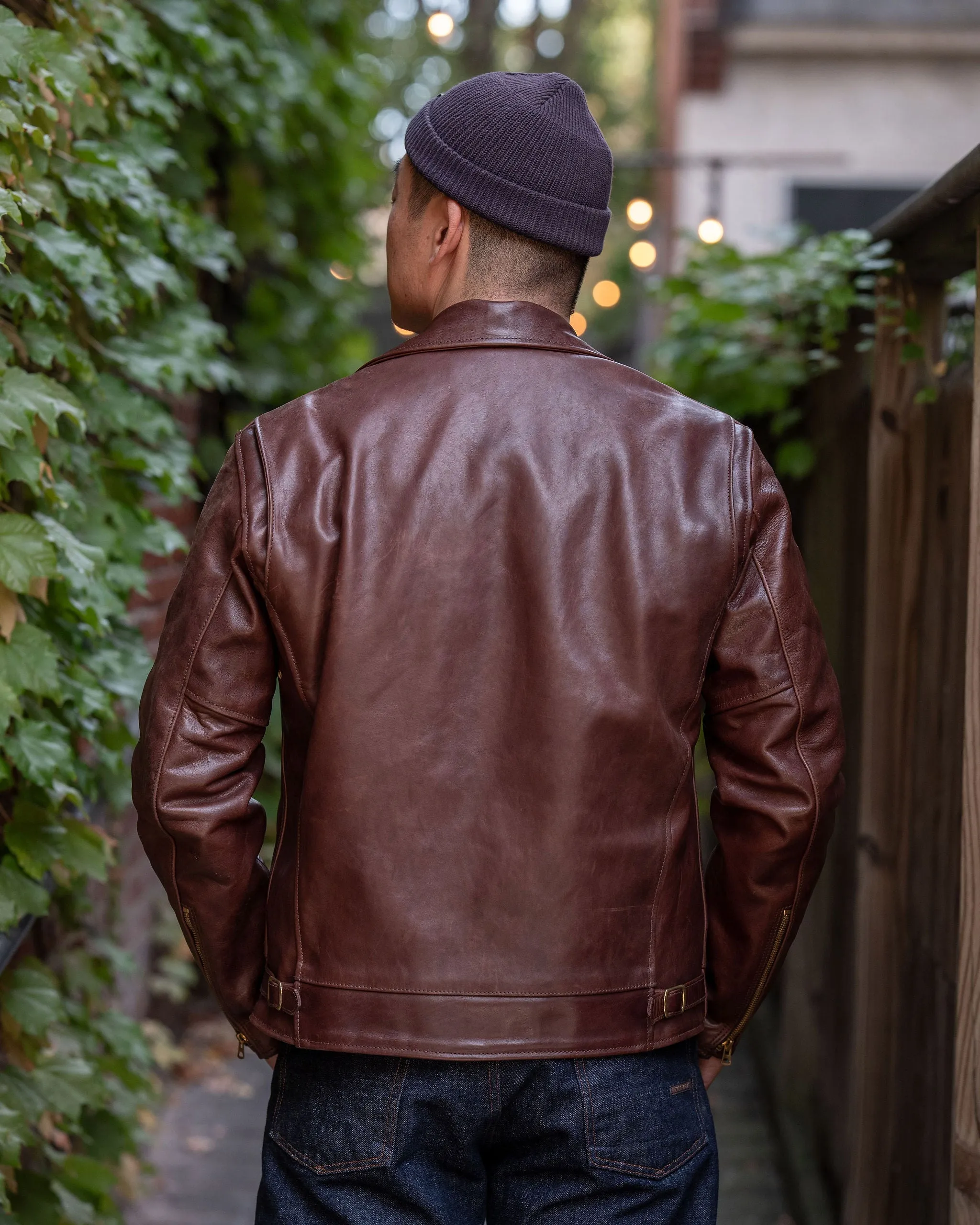 Simmons Bilt x Franklin & Poe Citywide Jacket - Japanese Brown Horsehide Leather