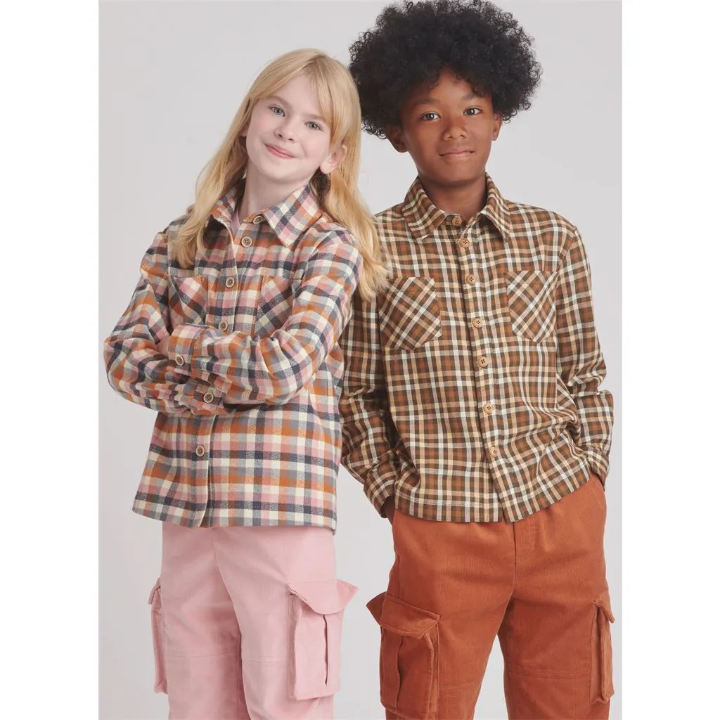 Simplicity Sewing Pattern S9864 Girls' and Boys' Shirt and Cargo Pants